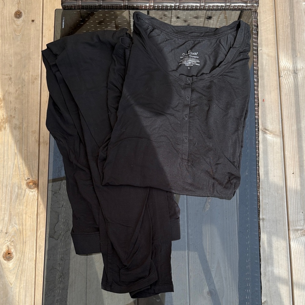 Cuddl Duds Maternity Black Lounge Set